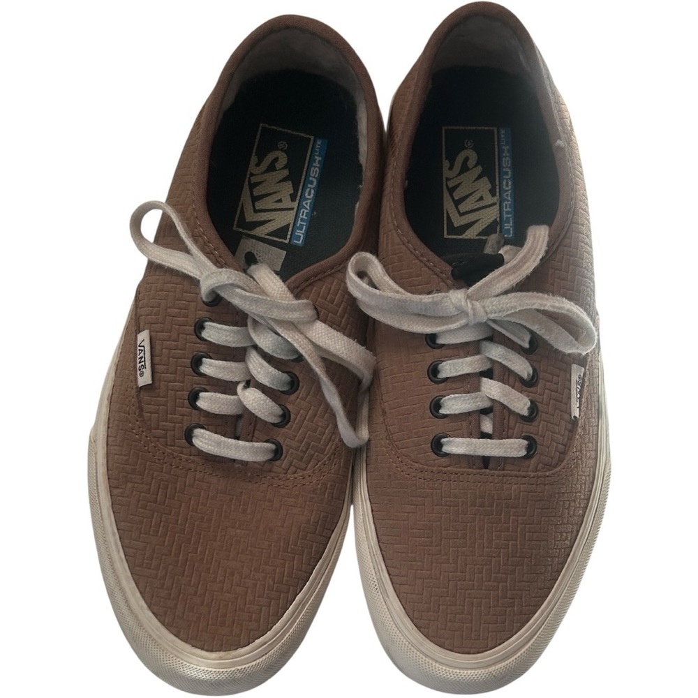 Vans Authentic tan ultra cush lite textured sneakers Sizes M 7.5/W 9